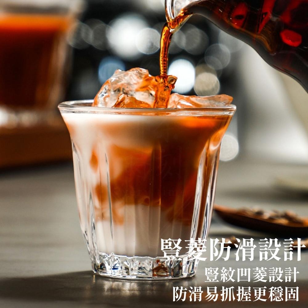 Dirty咖啡杯 拿鐵杯 豎紋杯 拉花玻璃杯 咖啡杯 澳白杯 咖啡拉花杯 美式咖啡杯 轟炸機咖啡杯 【啡茶時刻】-細節圖4