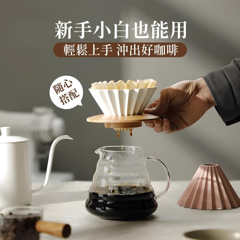 ORIGAMI 純色 摺紙濾杯 陶瓷濾杯 手沖濾杯 V型 錐形 蛋糕型  S/M 日本製 濾杯 【啡茶時刻】-細節圖2