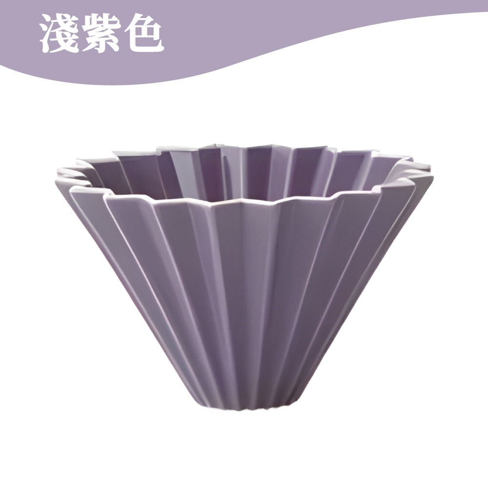 ORIGAMI 純色 摺紙濾杯 陶瓷濾杯 手沖濾杯 V型 錐形 蛋糕型  S/M 日本製 濾杯 【啡茶時刻】-規格圖9