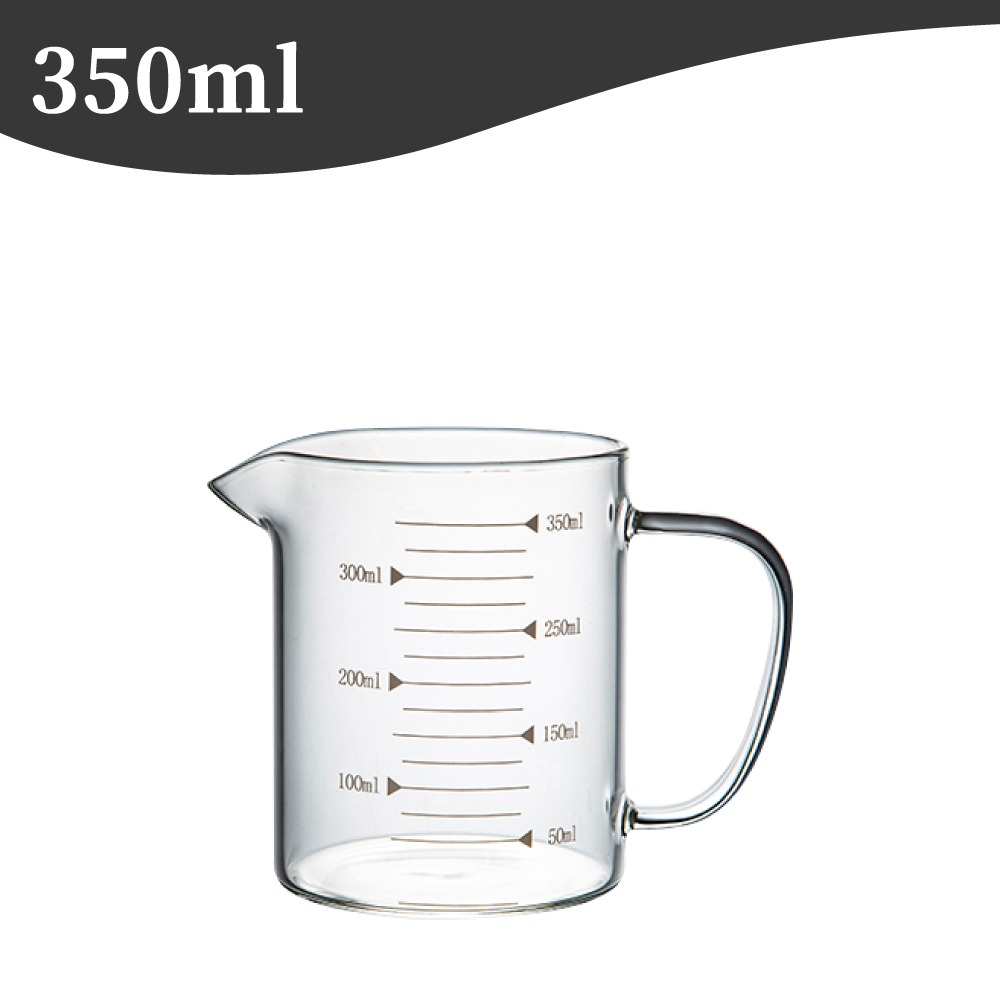 白刻度 玻璃壺350ml (無蓋)