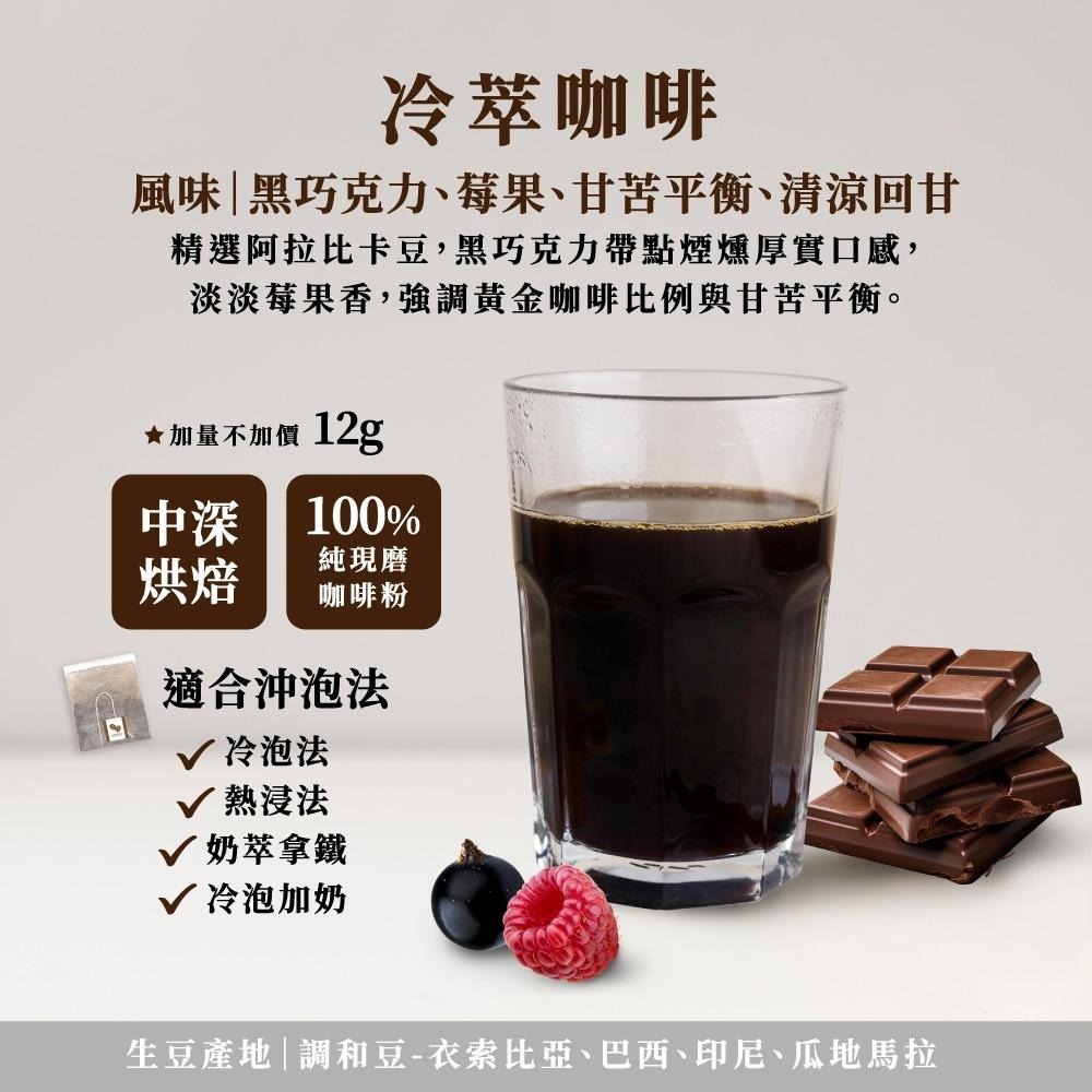 冷萃咖啡 中深烘焙 浸泡式咖啡 冷泡咖啡 咖啡包 咖啡 冷萃咖啡包 冷泡咖啡包 美式咖啡 coffee  【啡茶時刻】-細節圖2