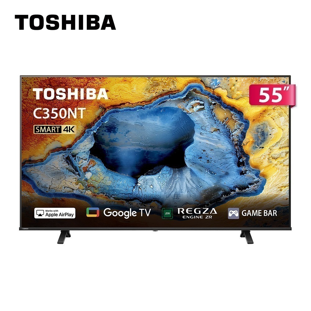 TOSHIBA 東芝 REGZA 55型4K Google TV液晶顯示器(55C350NT)-細節圖2
