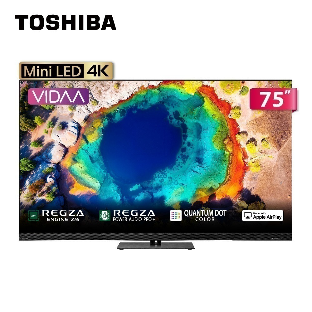 TOSHIBA 東芝 REGZA 75型4K AirPlay2  智慧顯示器 75Z870NP-細節圖2