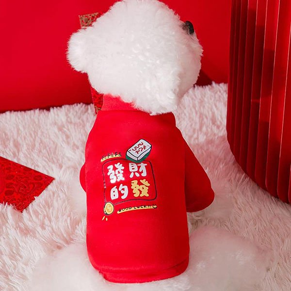 『台灣x現貨秒出』新年發財的發過年寵物保暖衣服 寵物衣服 寵物服飾 貓咪衣服 狗狗衣服