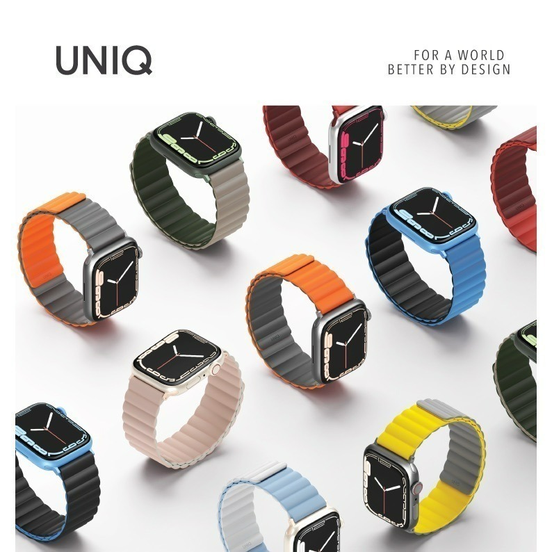 UNIQ Revix Apple Watch雙色防水矽膠磁吸錶帶 蘋果錶帶 磁吸錶帶 新色上市-細節圖2