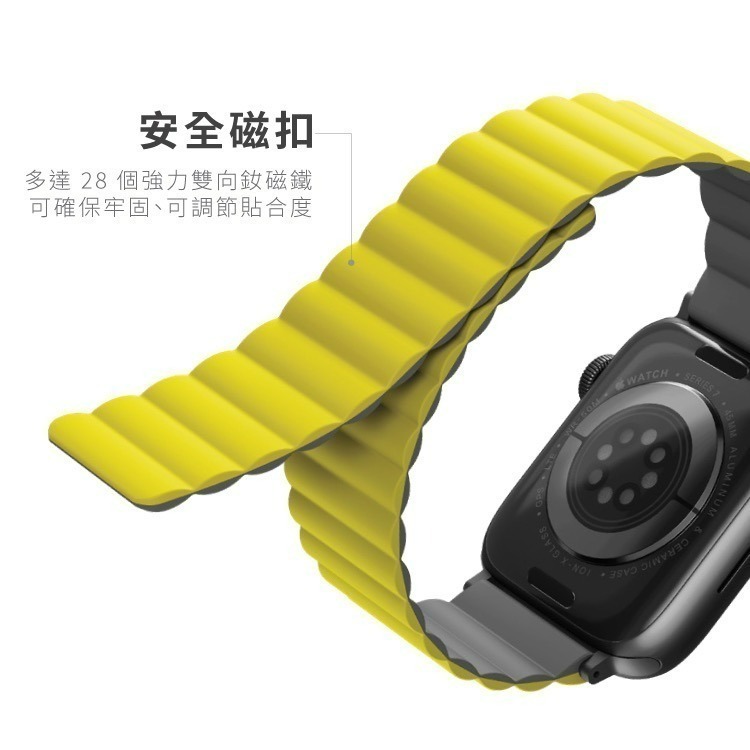 UNIQ Revix Apple Watch雙色防水矽膠磁吸錶帶 蘋果錶帶 磁吸錶帶 新色上市-細節圖5