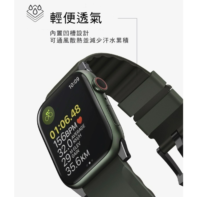 【UNIQ】Apple Watch 42/44/45/49mm Linus 防水矽膠雙色錶帶-細節圖4