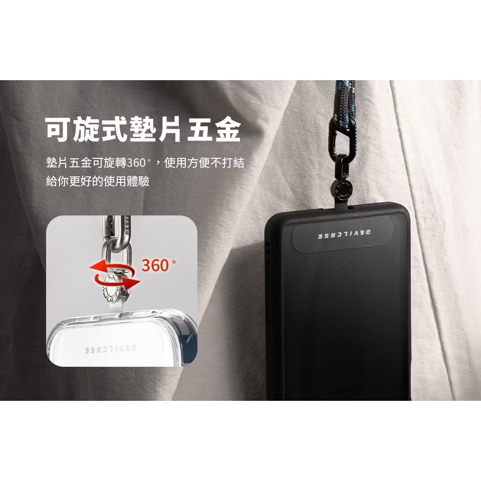DEVILCASE 惡魔防摔殼 360°可旋式手機墊片 掛片 手機掛繩 墊片 掛繩 掛繩夾片-細節圖5