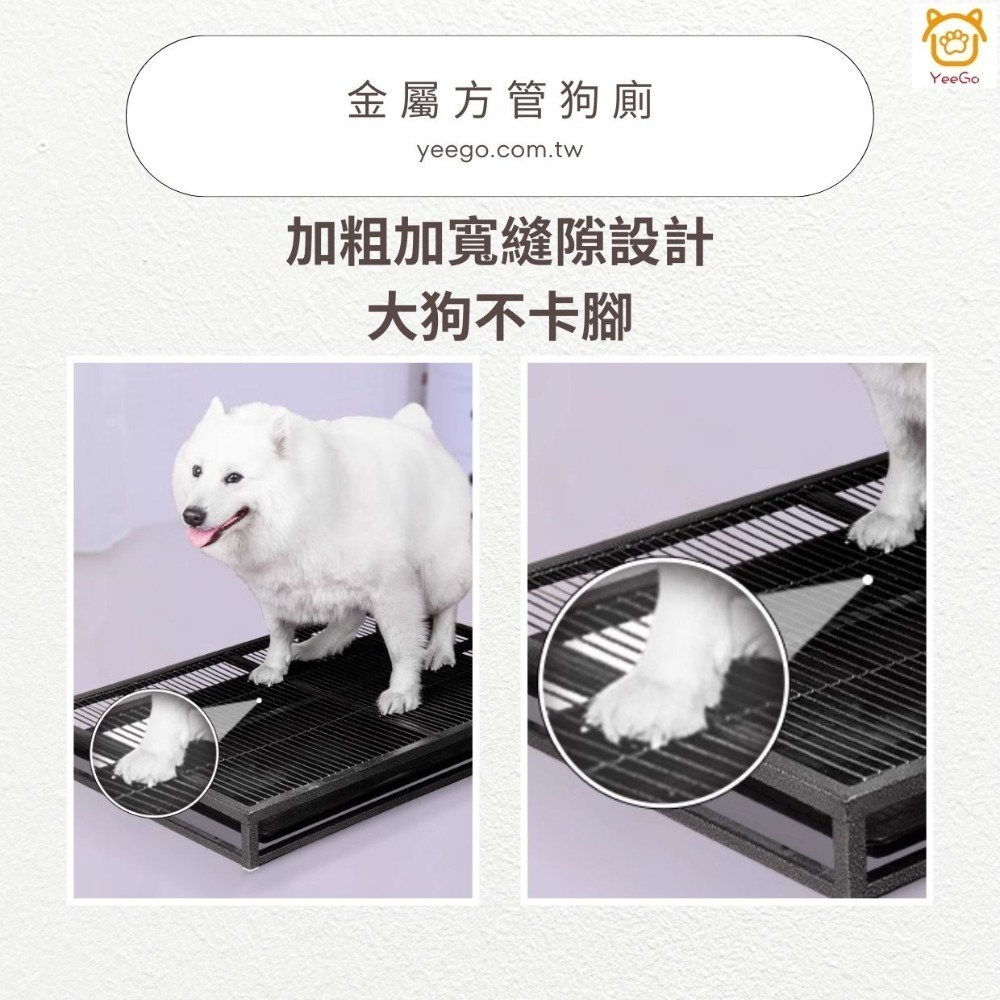 【YeeGo 億購寵物】L號方管金屬狗廁 金屬狗廁 狗廁所 狗便盆 平板狗廁所 寵物訓練 寵物尿盆-細節圖2