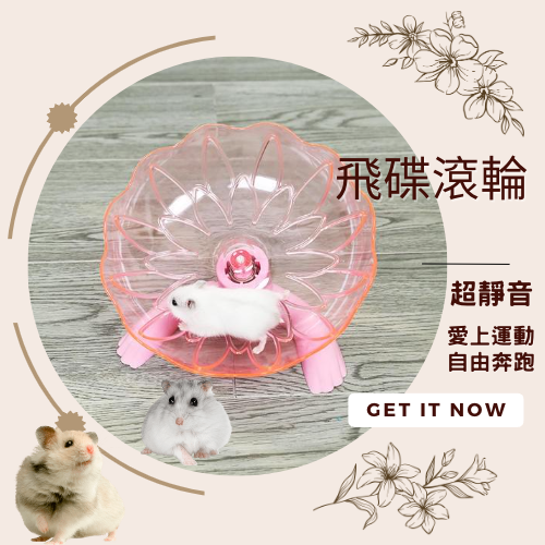 【YeeGo 億購寵物】倉鼠飛碟跑輪 倉鼠 倉鼠跑輪 倉鼠太空靜音跑輪 可拆洗滾輪 金絲熊跑步機 轉輪-細節圖3