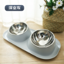 【YeeGo 億購寵物】寵物不鏽鋼防溢雙碗 食盆 寵物餐碗 高架碗 飲水器 餵食器 寵物飲水器 寵物餵食器-規格圖9