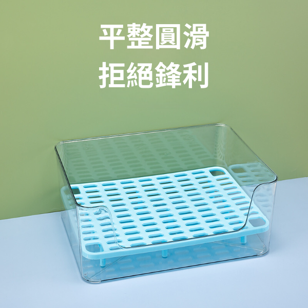 【YeeGo 億購寵物】兔子便盆 兔子廁所 小動物廁所  厚邊便盆 四角便盆 方形便盆  兔廁所-細節圖4