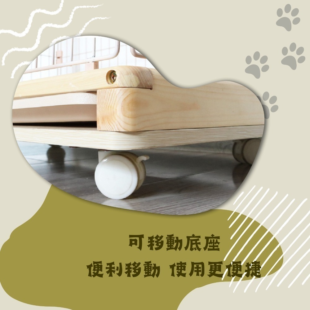 【YeeGo 億購寵物】簡約木質帶輪四層別墅貓籠 腳踏墊 貓籠 貓屋 貓窩-細節圖2