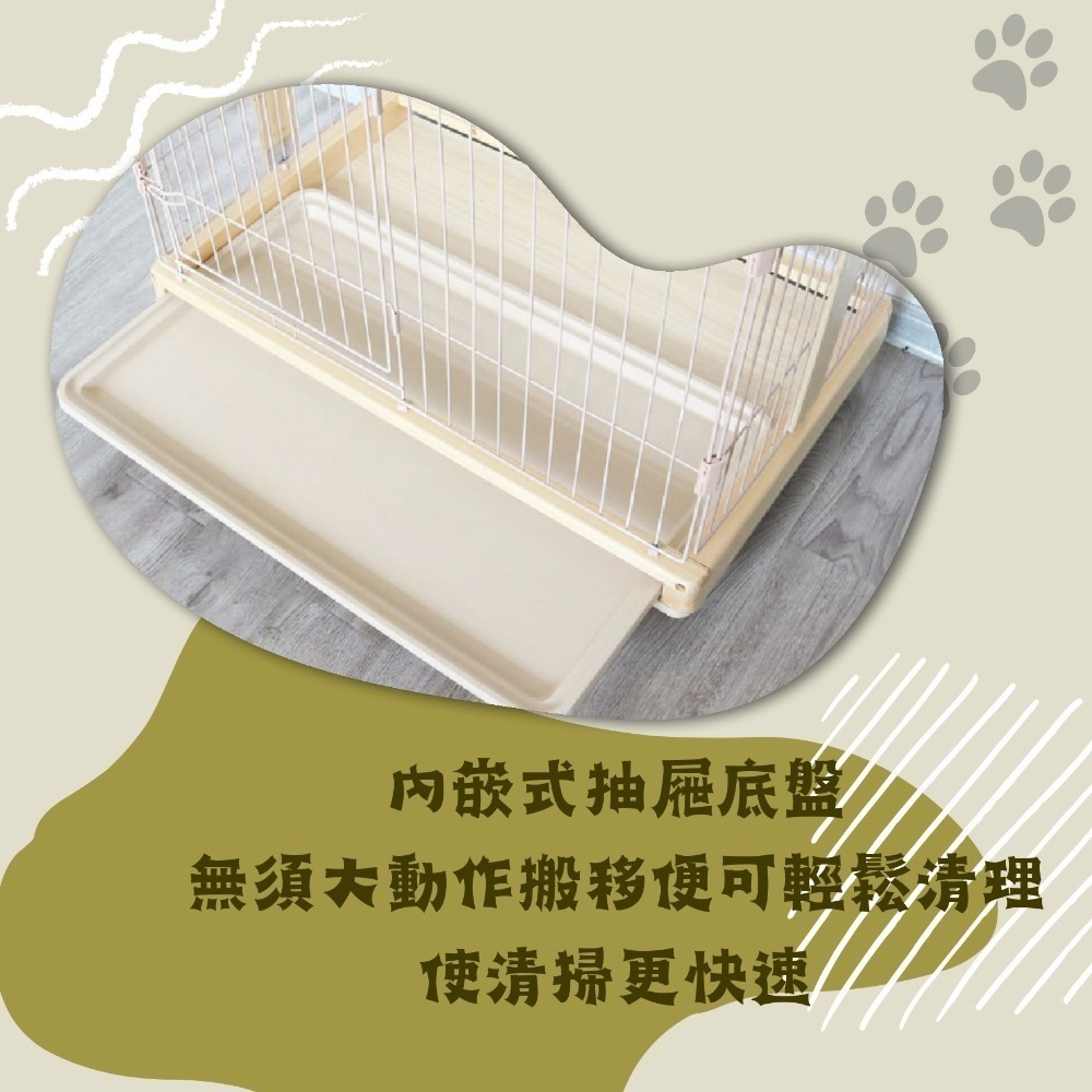 【YeeGo 億購寵物】簡約木質帶輪四層別墅貓籠 腳踏墊 貓籠 貓屋 貓窩-細節圖3