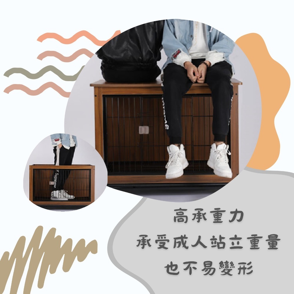 【億品購批發倉】M號寵物辦公桌兩用式狗籠-細節圖5