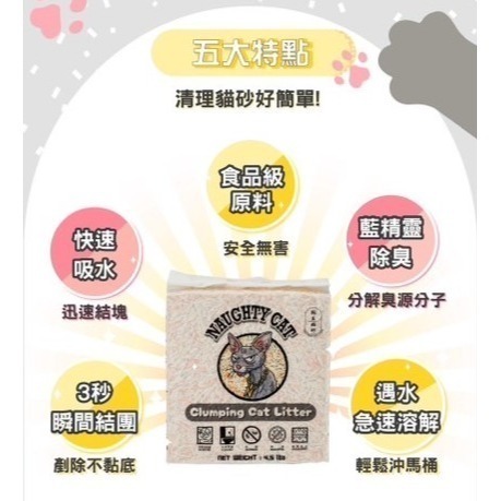 【YeeGo 億購寵物】Naughty Cat 頑皮貓 高階除臭豆腐砂 貓砂-箱裝-細節圖3