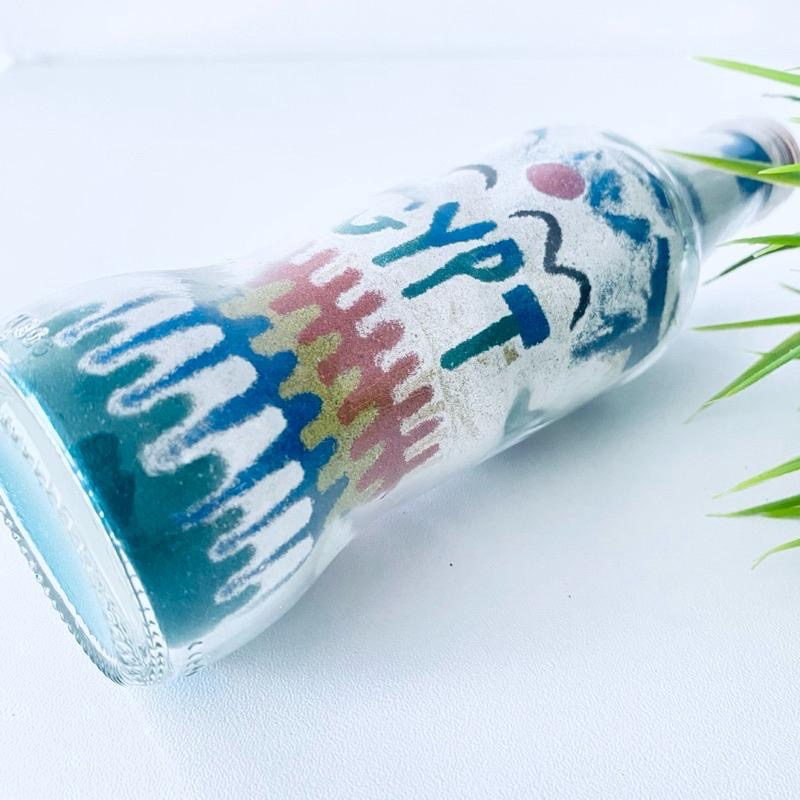 【迷人埃及沙畫瓶】將藍天.駱駝.沙漠裝入瓶中 藝術家手作 限量-細節圖3