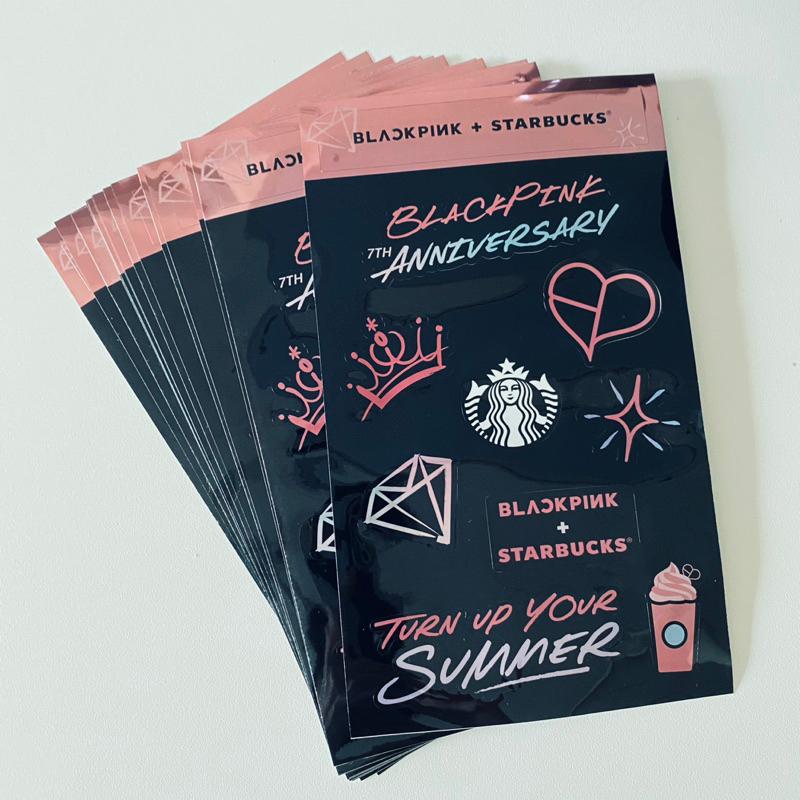 【Blackpink 7週年貼紙🌸】星巴克Starbucks聯名裝飾貼紙!!!限量倒數-細節圖3