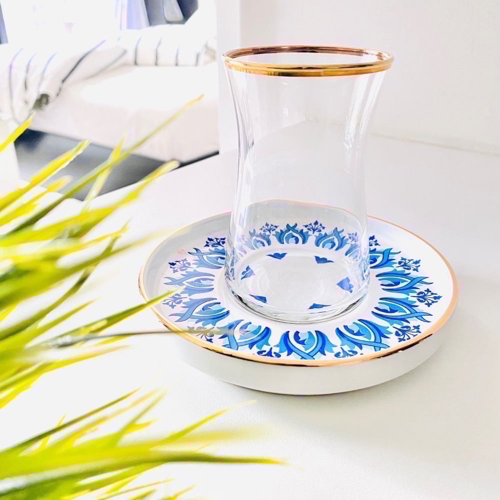 【土耳其鬱金香杯】伊斯坦堡絕美花磚風格 質感水晶茶杯 禮盒-細節圖6