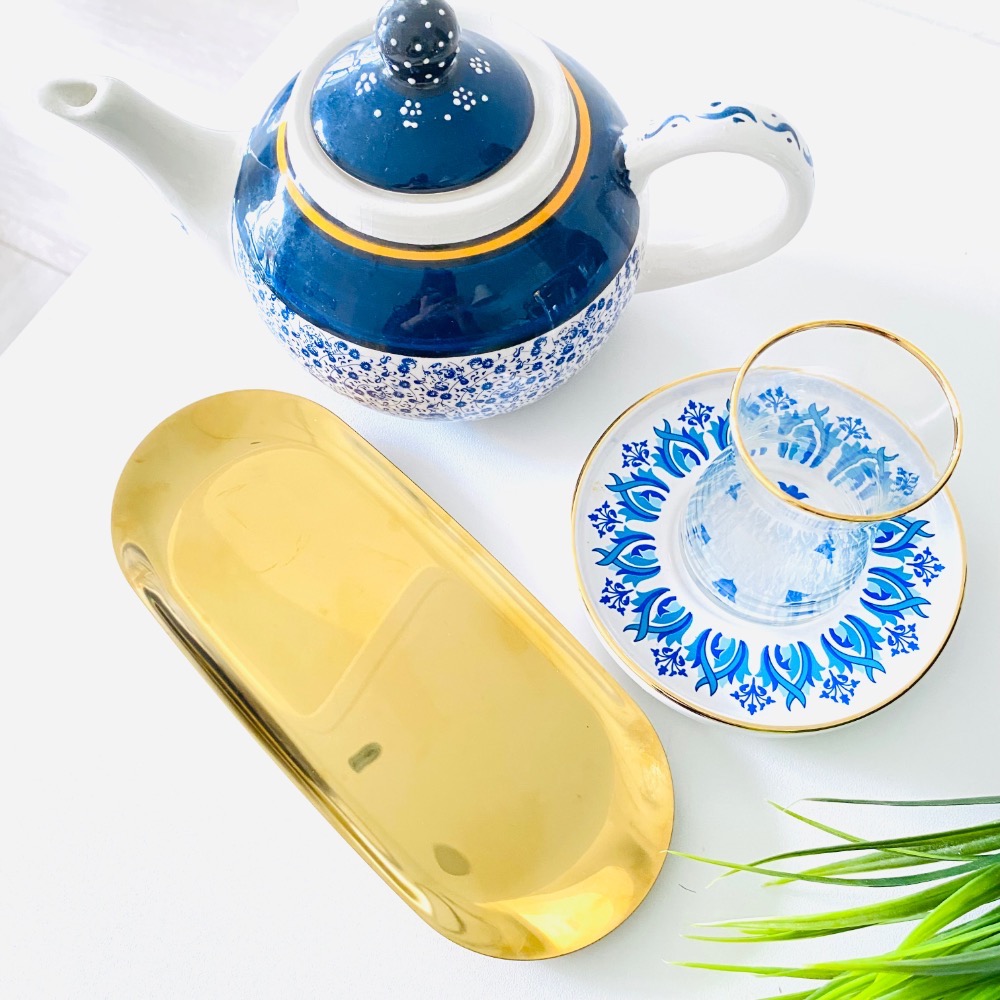 驚艷伊斯坦堡！【絕美_土耳其花雕壺】中東藍白花磚彩繪 收藏 擺設壺 茶壺-規格圖11