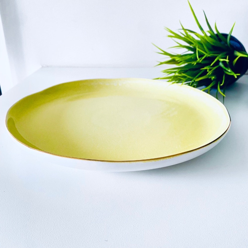 讓快樂一起上餐桌！【鵝毛黃_幸福餐盤組】療癒幸福感爆棚 景德鎮瓷器 質感碗盤組 餐具-細節圖5