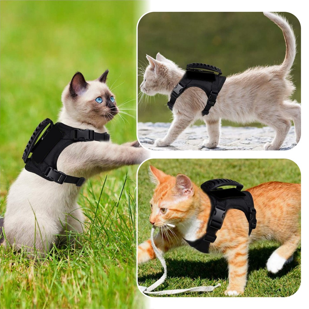 貓咪戰術胸背帶 寵物防爆衝胸背帶 貓咪牽引繩 不勒脖背心式胸背帶-細節圖2