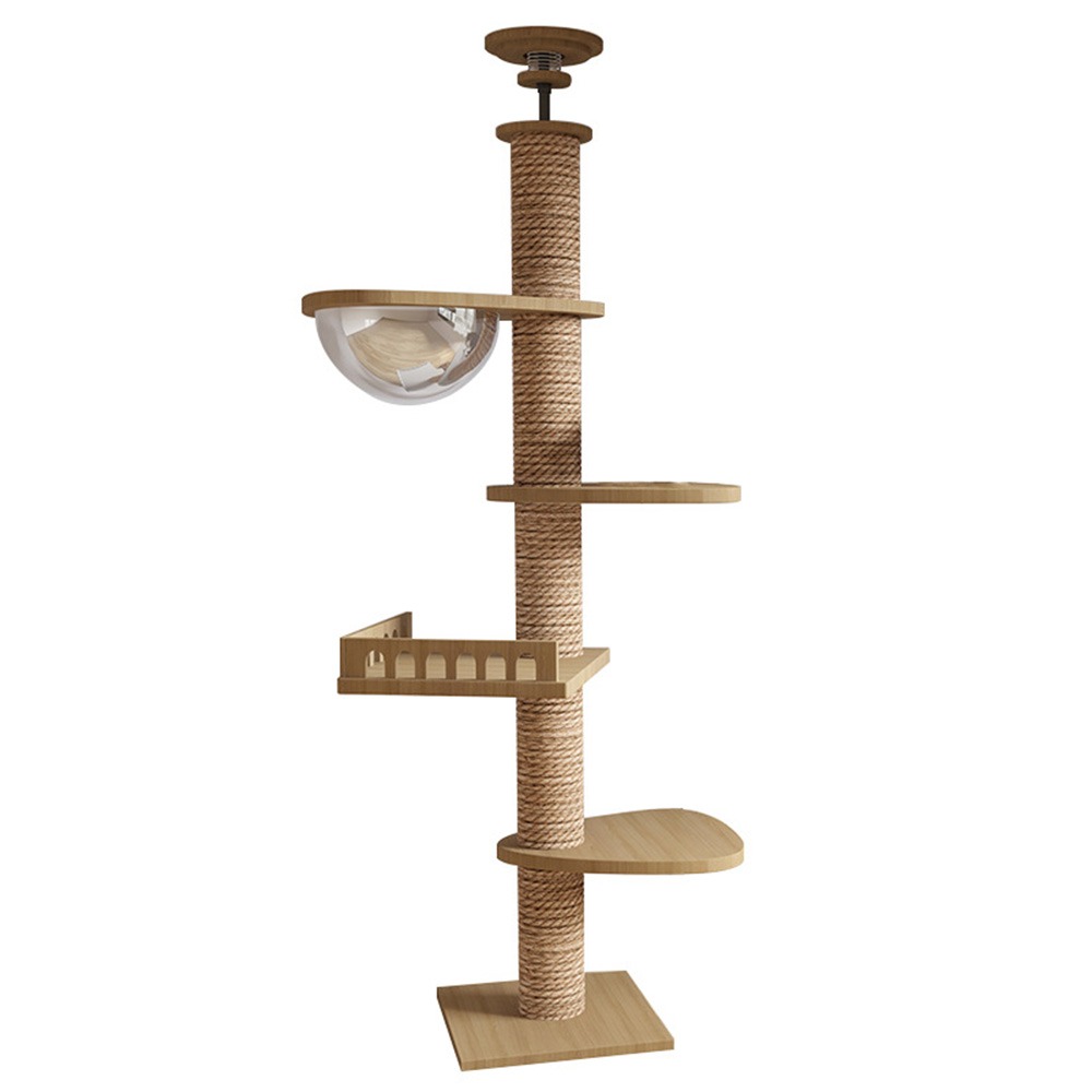頂天立地貓跳台 木質貓咪跳台 貓樹一體太空艙-規格圖10