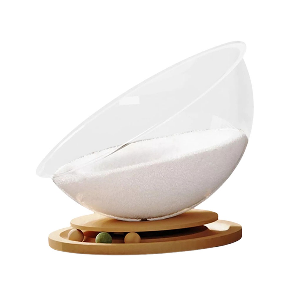 轉盤款太空艙貓窩 送保暖墊  可旋轉貓咪太空艙 太空艙貓轉盤-規格圖9