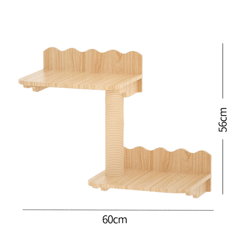 壁掛式貓跳台 實木貓爬架 貓爬柱 牆上貓爬梯-規格圖9
