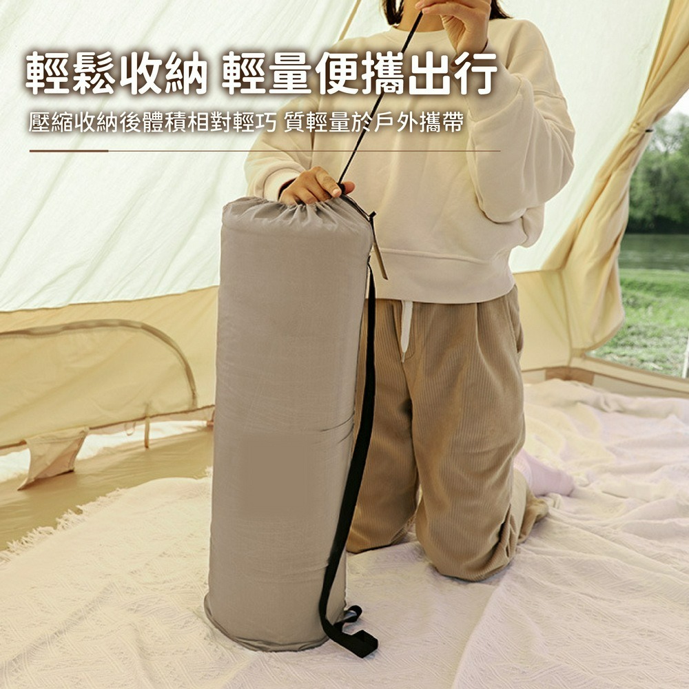 帶枕充氣睡墊 自動充氣拼接床墊 單/雙人充氣床-細節圖5