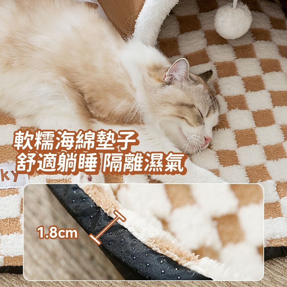 超大貓咪隧道窩 可拆洗貓窩 隧道式貓屋-細節圖6