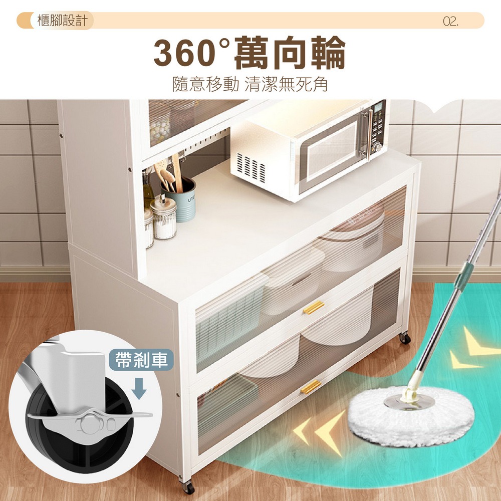 廚房收納置物架 洞洞板收納櫥櫃 電器碗碟儲物架-細節圖6