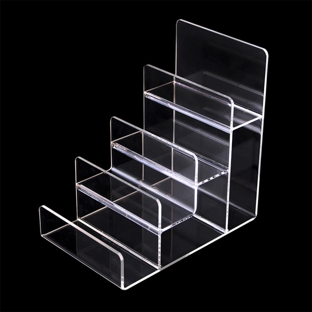 壓克力錢包展示架 透明多層梯形架 精品皮夾展示陳列架-規格圖9