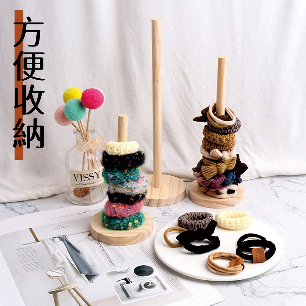 髮圈髮束收納架 木質手串手鏈展示架 擺攤頭飾陳列架-細節圖6