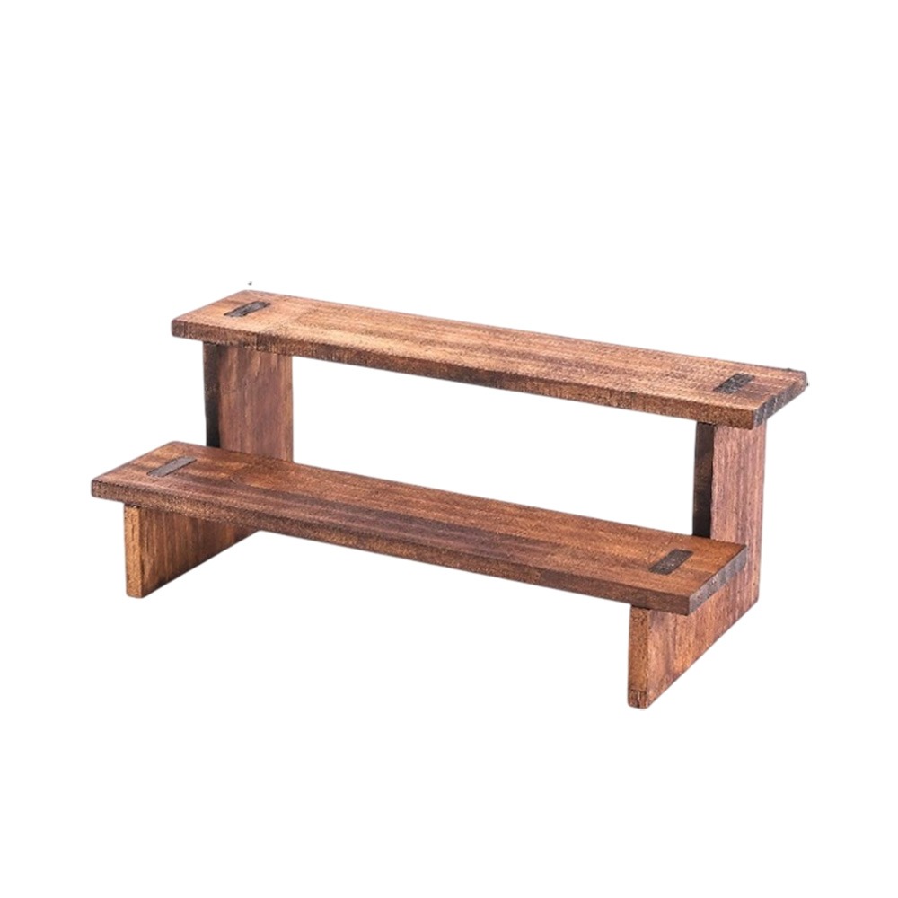 木質梯形展示架 商品展示木架 水晶展示台 階梯式陳列架-規格圖9