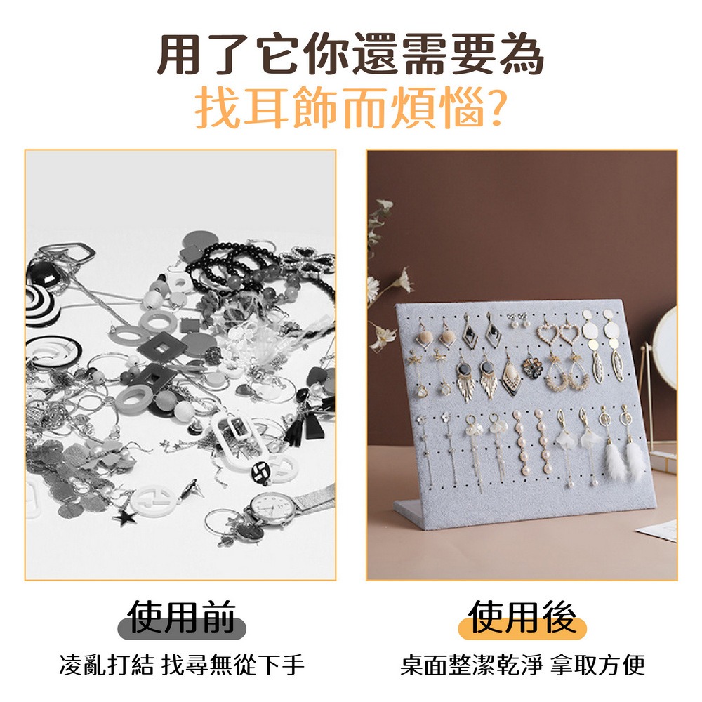 立式耳環展示架 絨布耳環架  120洞耳釘架-細節圖3