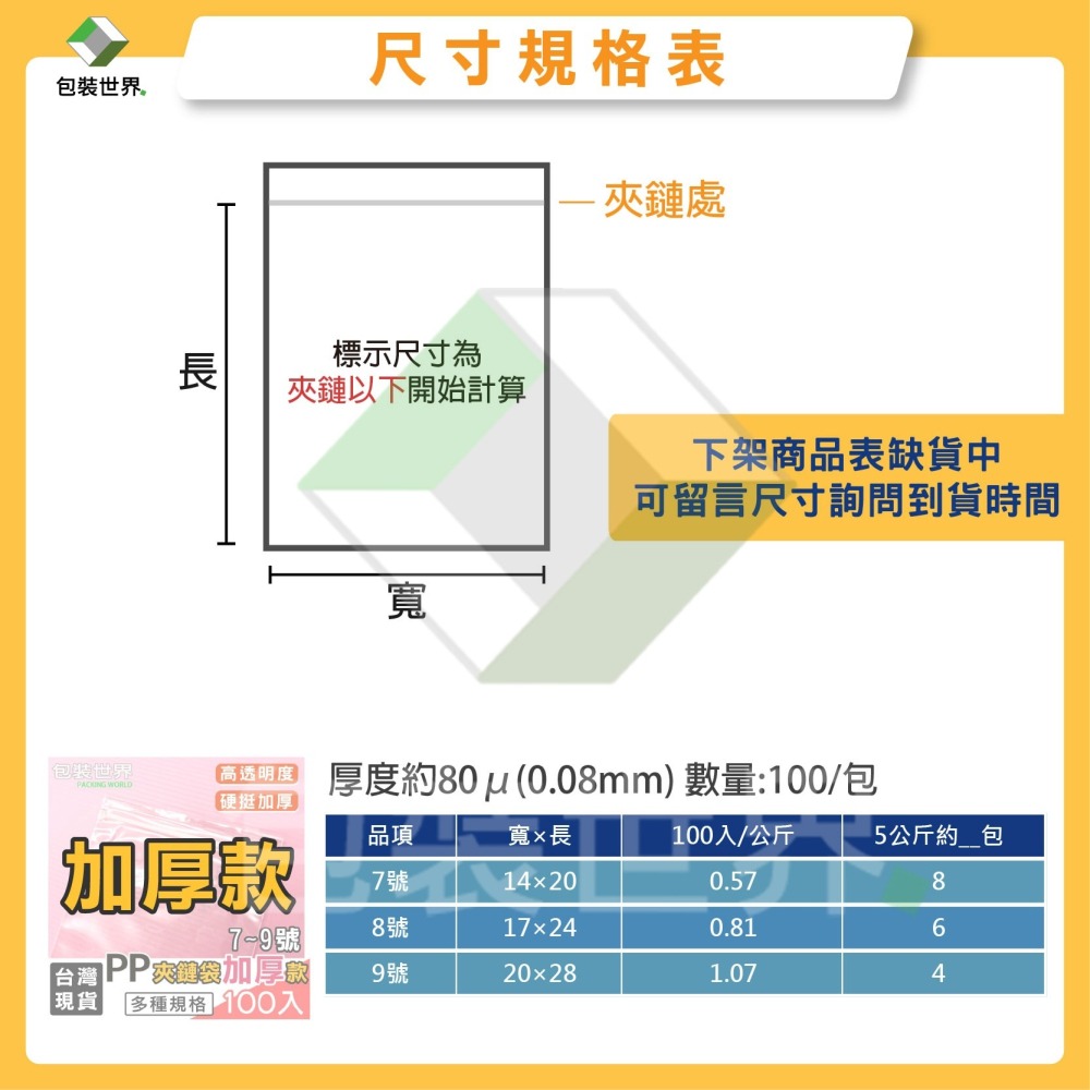 PP夾鏈袋100入【加厚款 多規格】PP夾鏈 夾鏈袋 亮面夾鏈袋 糖果包裝 食品包裝  透明夾鏈袋 食品袋 夾鏈平口袋-細節圖2