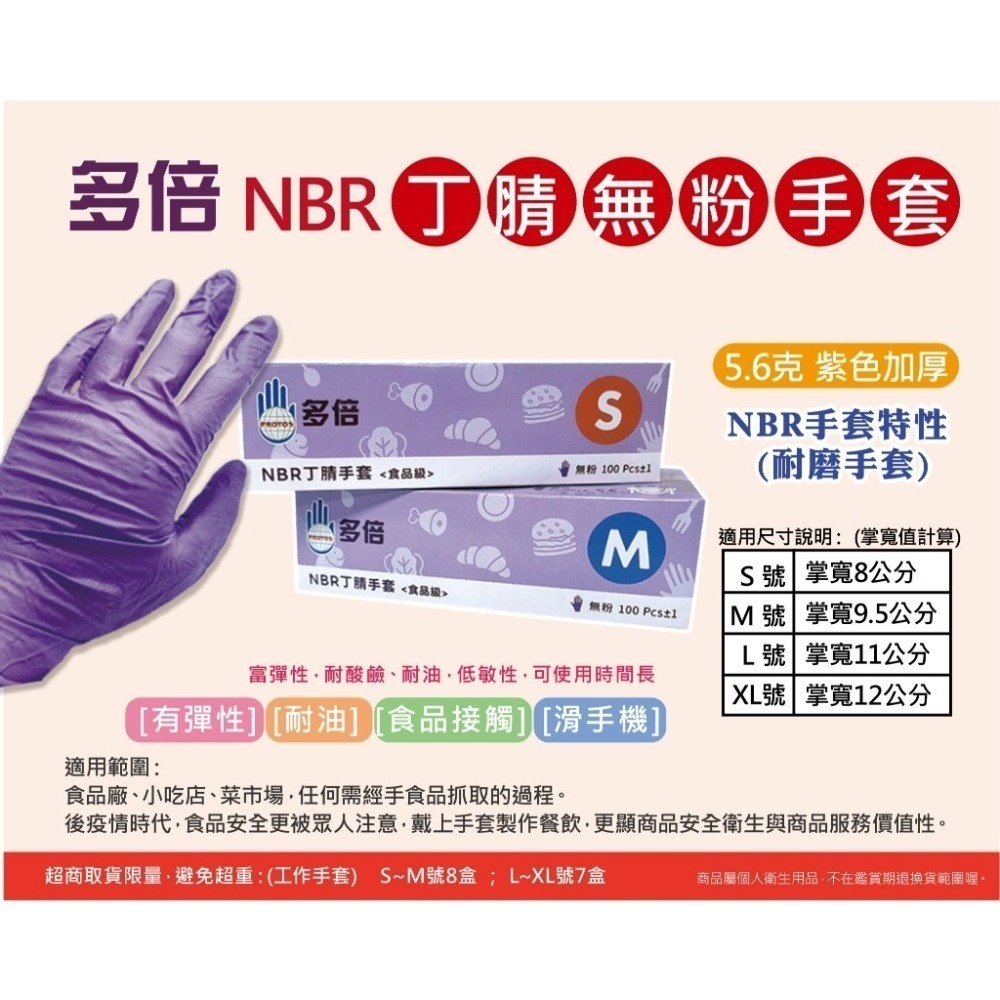 食品手套 加厚 NBR手套 無粉手套 料理手套-細節圖7