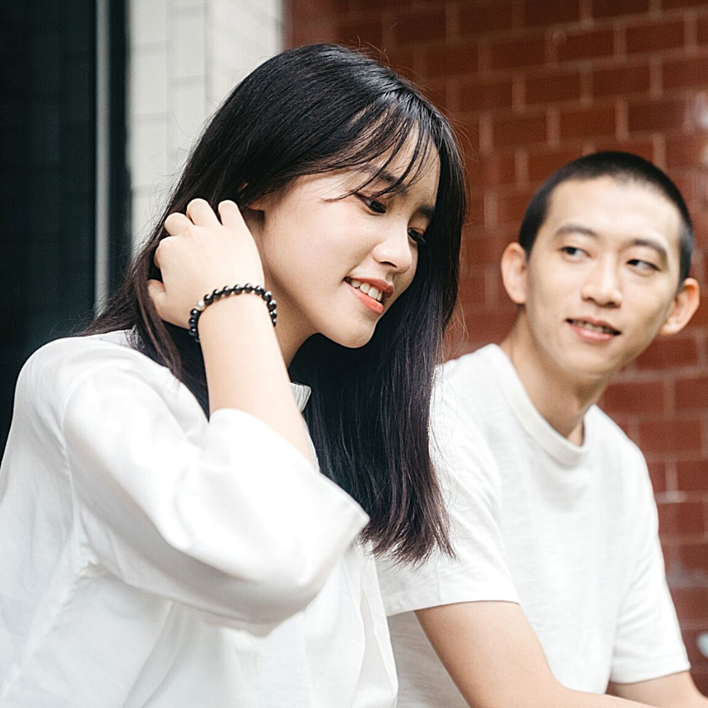 純銀墨玉手鍊 | 閨密、男友、女友手鍊 附消磁水晶-細節圖3