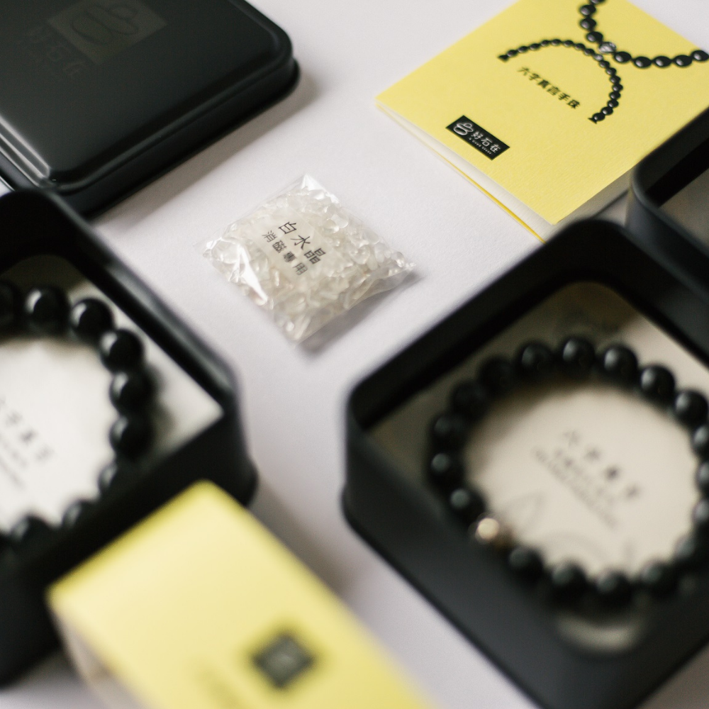 純銀墨玉手鍊 | 閨密、男友、女友手鍊 附消磁水晶-細節圖7