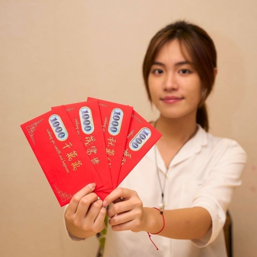 開窗見喜 紅包袋  | 8款燙金吉祥話 (全套附簍空封套+書籤)-細節圖2