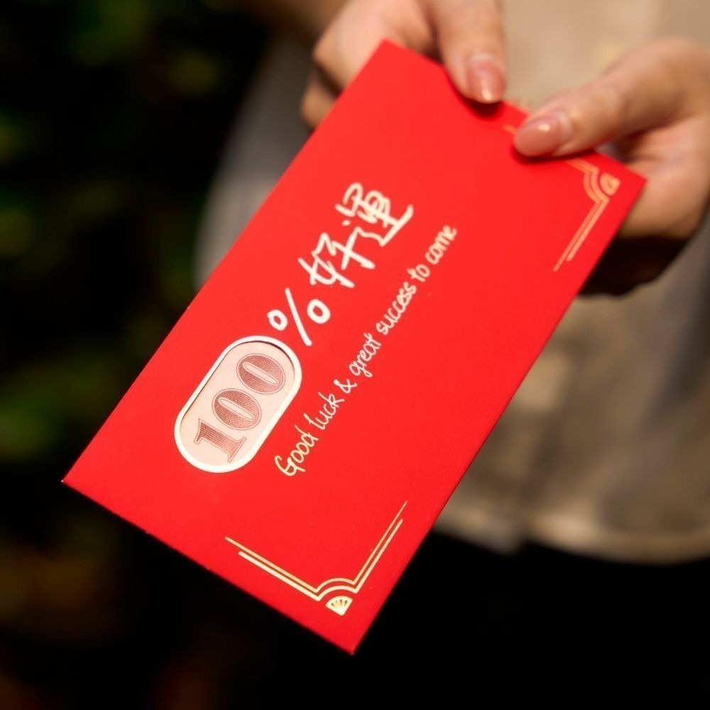 開窗見喜 紅包袋  | 8款燙金吉祥話 (全套附簍空封套+書籤)-細節圖5