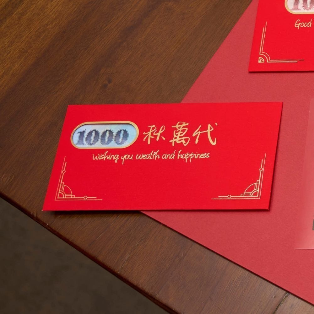 開窗見喜 紅包袋  | 8款燙金吉祥話 (全套附簍空封套+書籤)-規格圖8