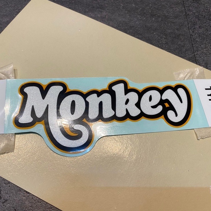 現貨黃色 紅色 HONDA MONKEY125 純正部品 原廠 貼紙 浩哥部品-細節圖3