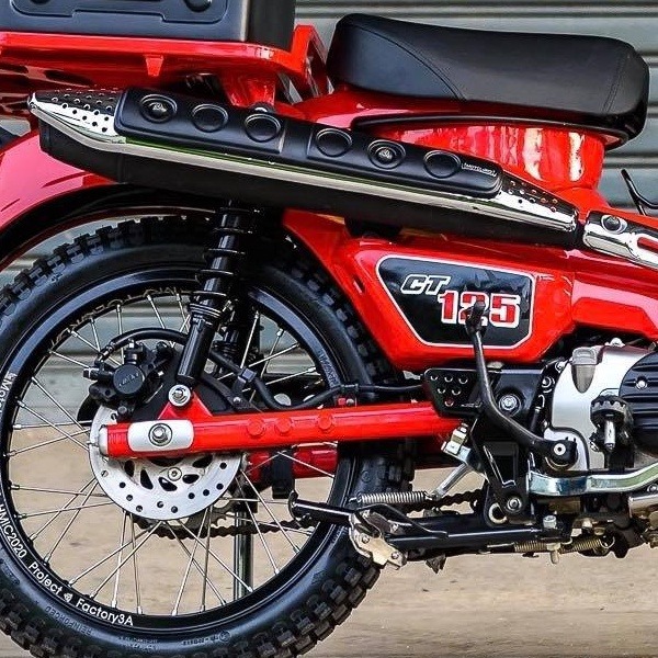 商品名稱 預購 本田 CT125 防燙蓋 鋁製防燙蓋 造型防燙蓋 排氣管護罩 排氣管保護蓋 浩哥部品-細節圖7