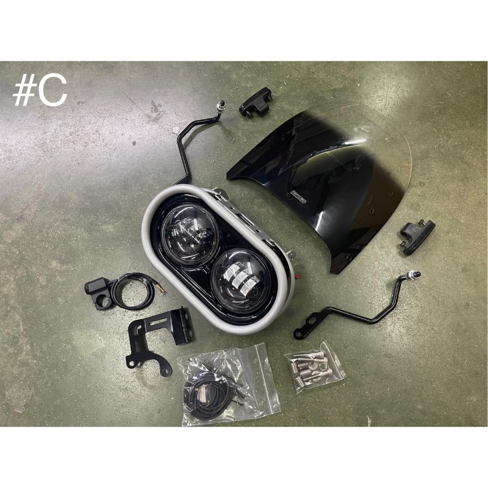 預購 CT125 monkey125 Dax125 雙燈 巴哈風格 探照燈 霧燈 ST125 MotolordD 浩哥品-規格圖7