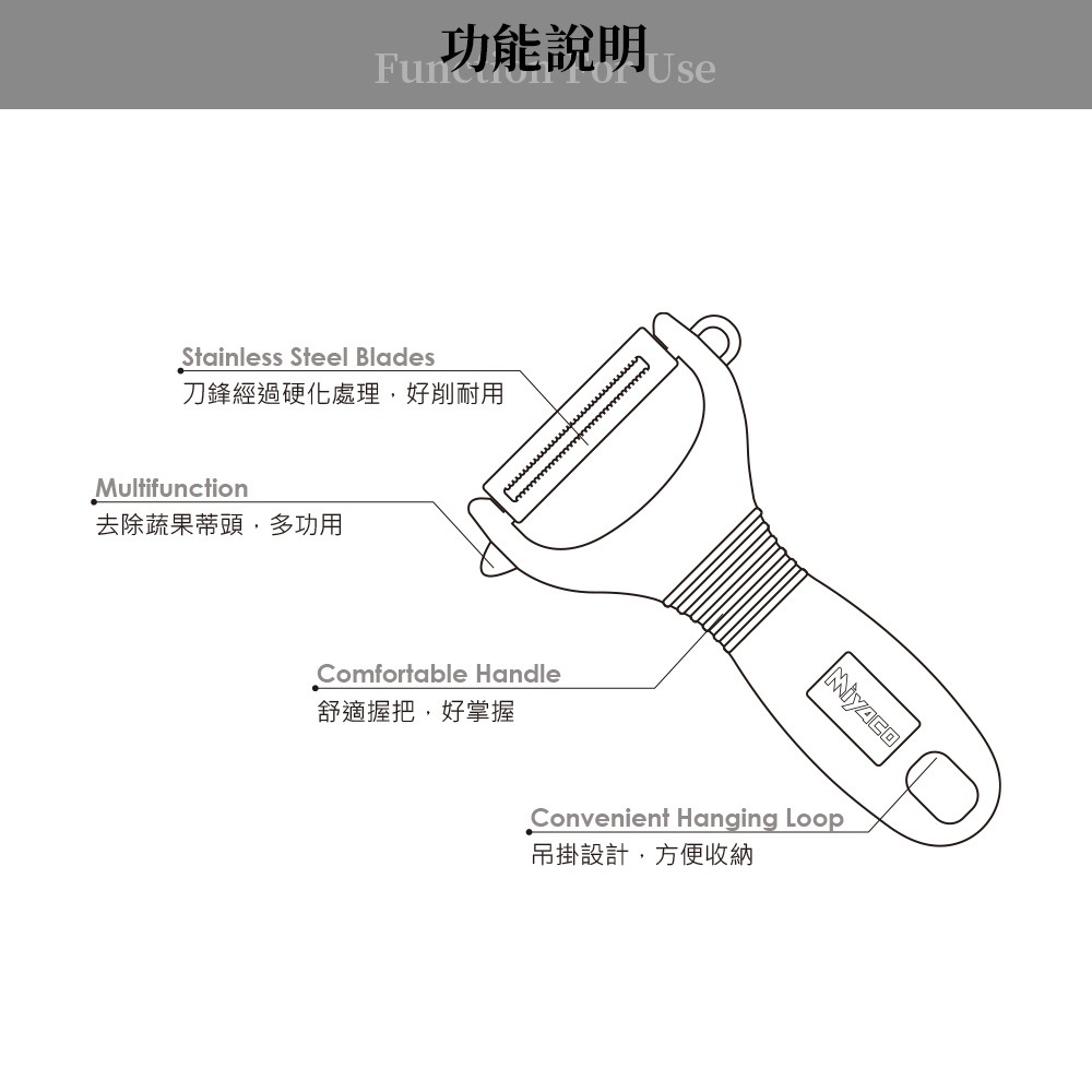 米雅可 經典削皮器 削皮刀 削水果刀 削水果皮 MY-5019 MY-5020-細節圖4