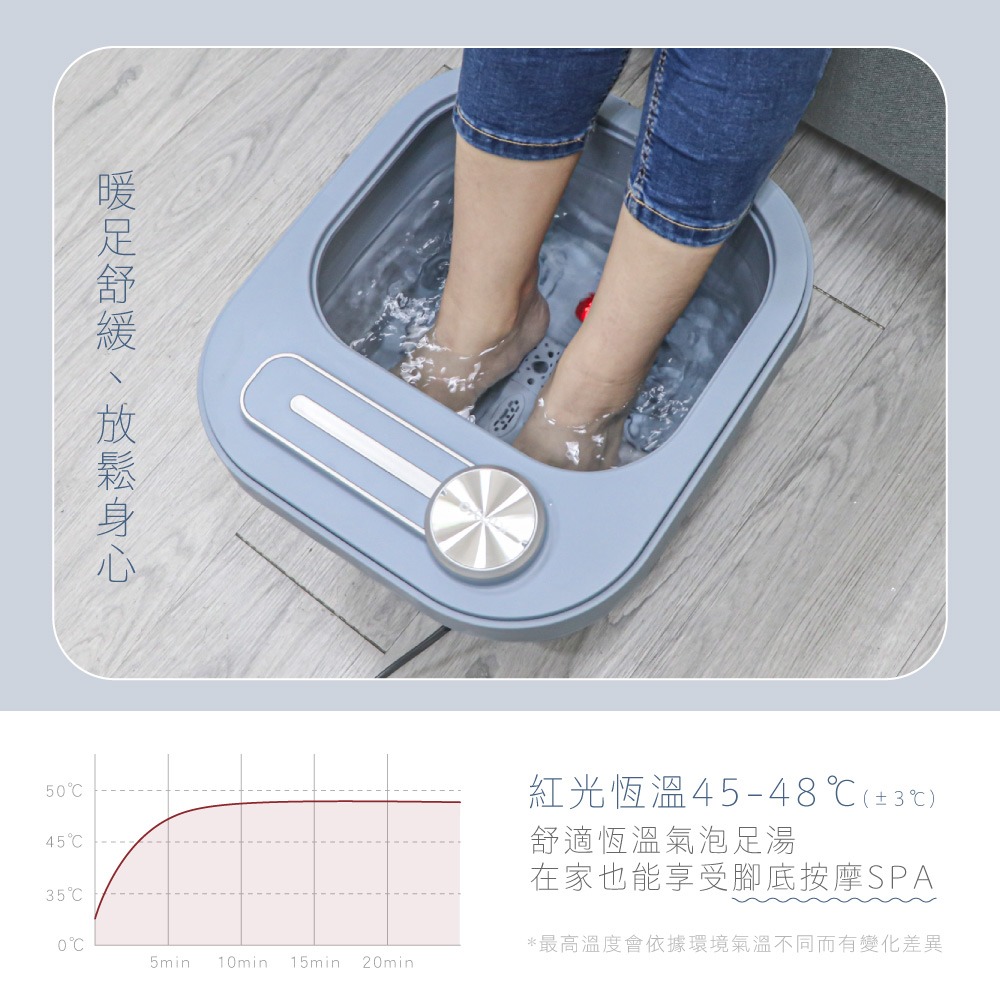 Kinyo 氣泡SPA摺疊足浴機 IFM-7002 泡腳桶 足浴桶 泡腳機-細節圖3