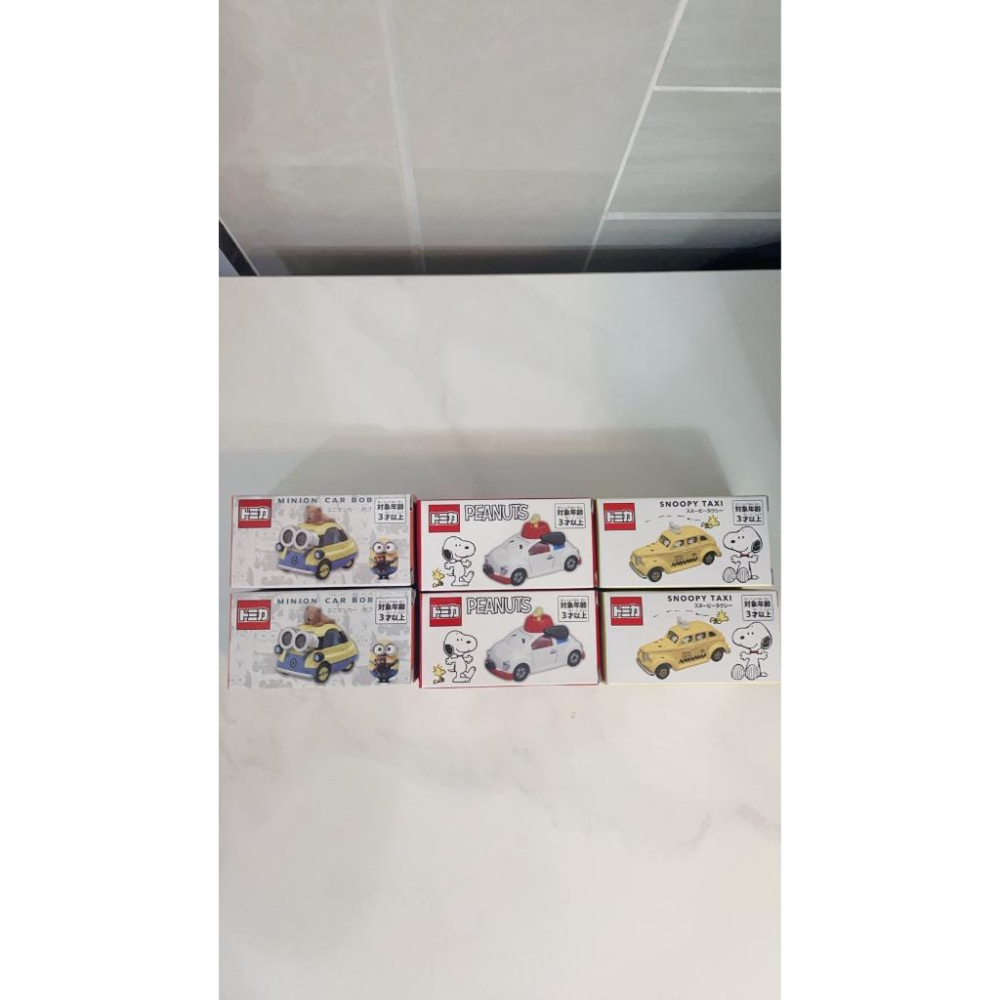 日本 USJ 現貨 環球影城 限定 tomica MINION 小小兵 tim熊 史努比 snoopy 糊塗塔克 多美-細節圖2