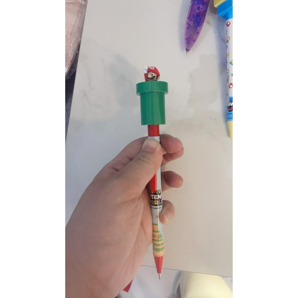 日本 USJ 現貨 環球影城 限定 瑪利歐 耀西吐舌 害羞幽靈 道具 蘑菇 問號磚 全新 自動原子筆 交換禮物-細節圖3
